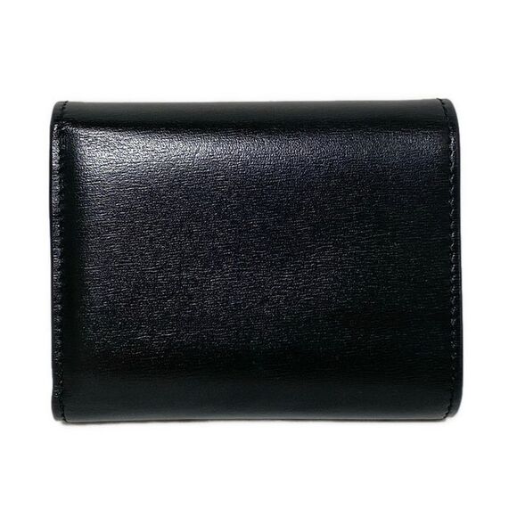Celine Trifold Wallet Small Flap Wallet Triomphe 10d783dpv.38no Black - Picture 2 of 9